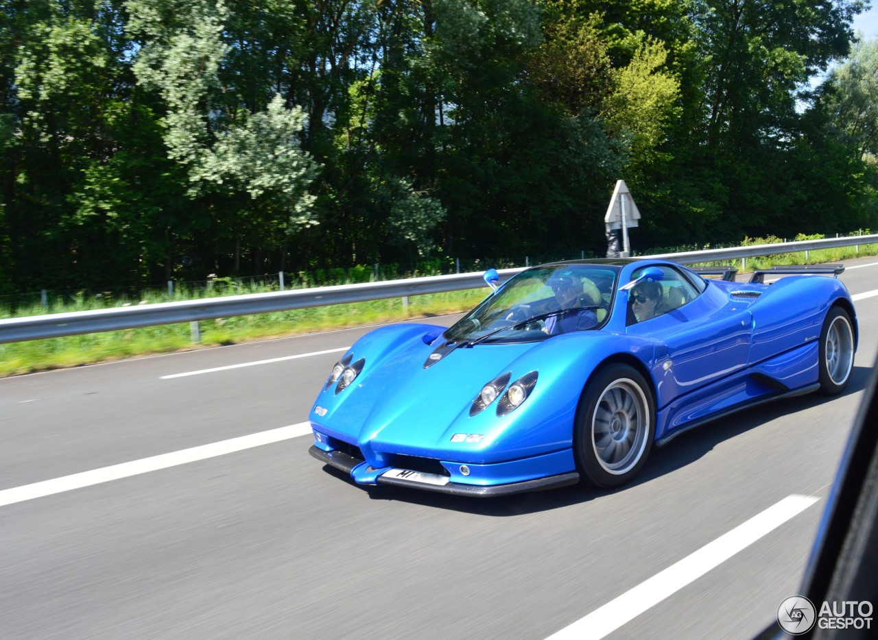 Solido 1/18 – Pagani Zonda C12 Bleue – Modèle D'exposition Sans Boîte
