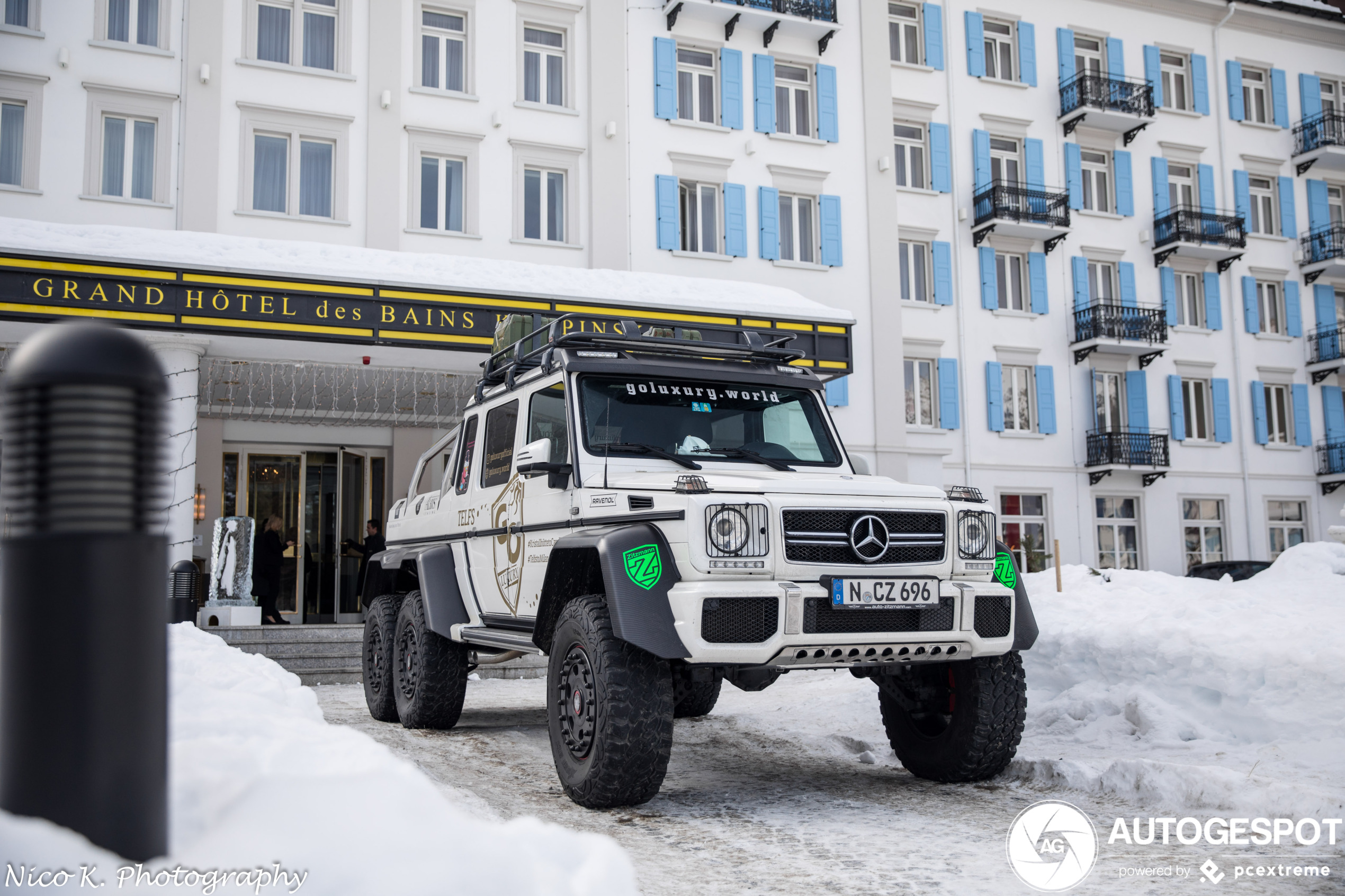 In de sneeuw geen zorgen met de Mercedes-Benz G 63 AMG 6x6