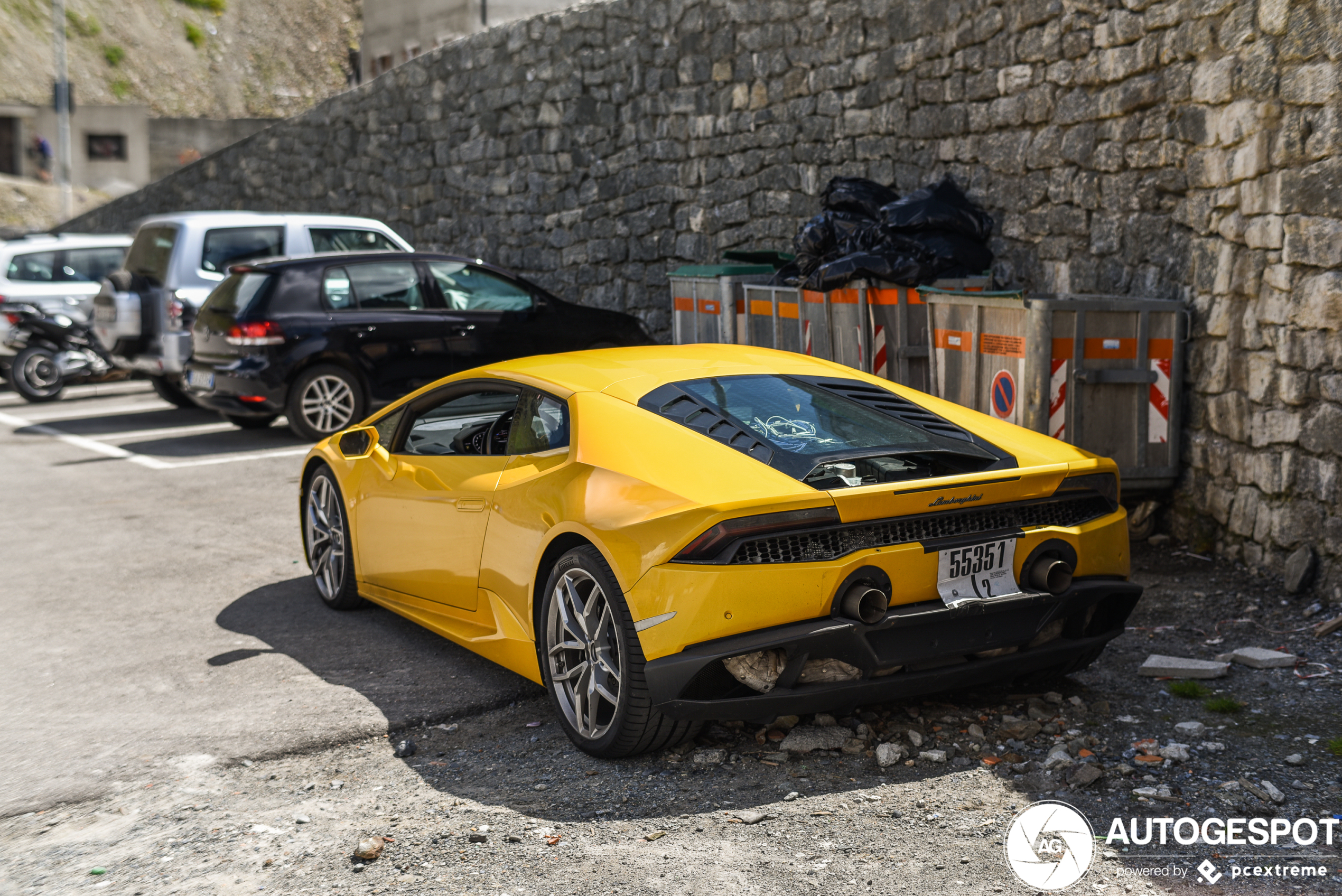 Lamborghini Huracán LP640-4 EVO Mule gespot op de Stelvio