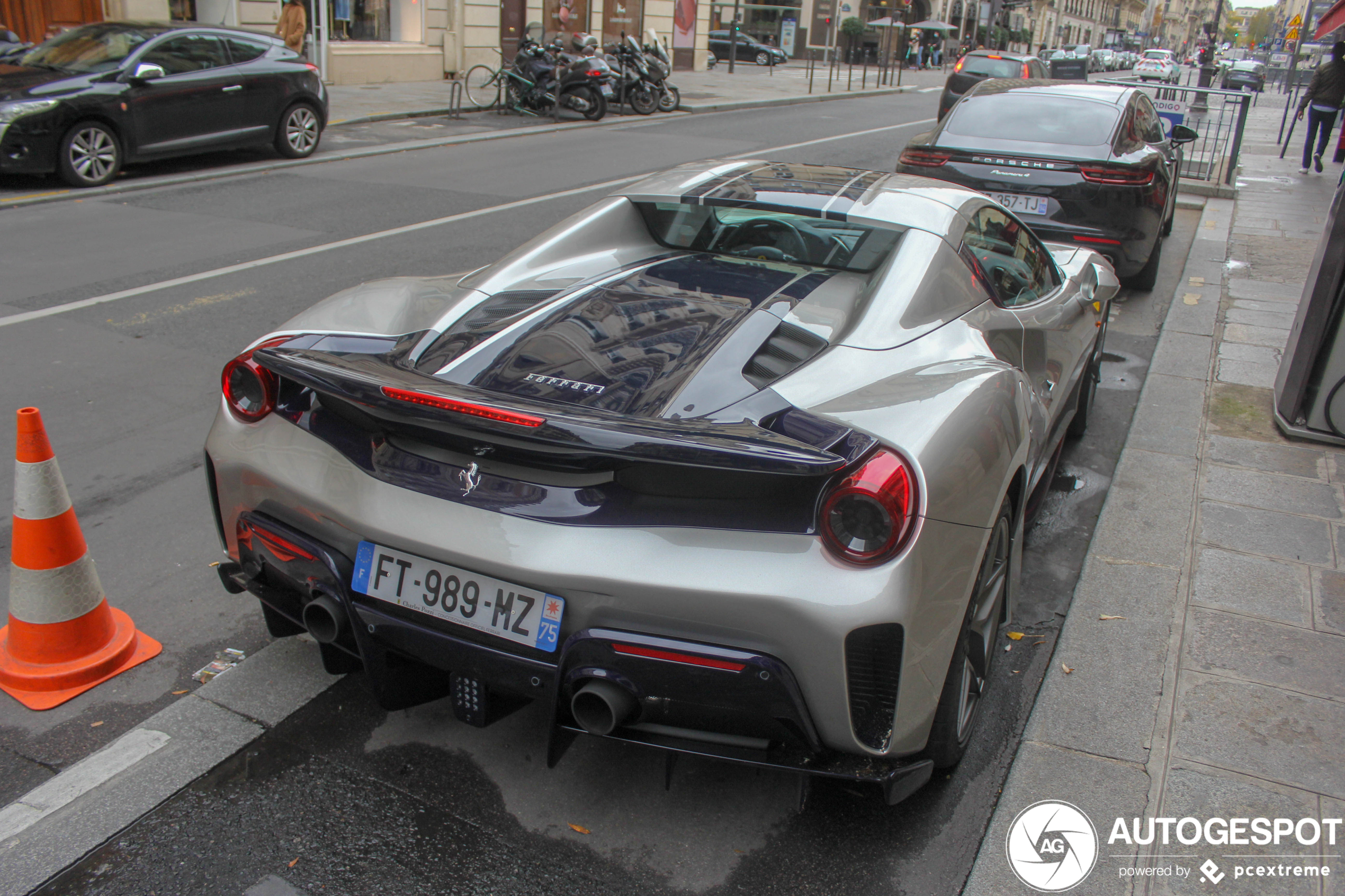 Ferrari 488 Pista Spider in Parijs heeft niet de beste samenstelling