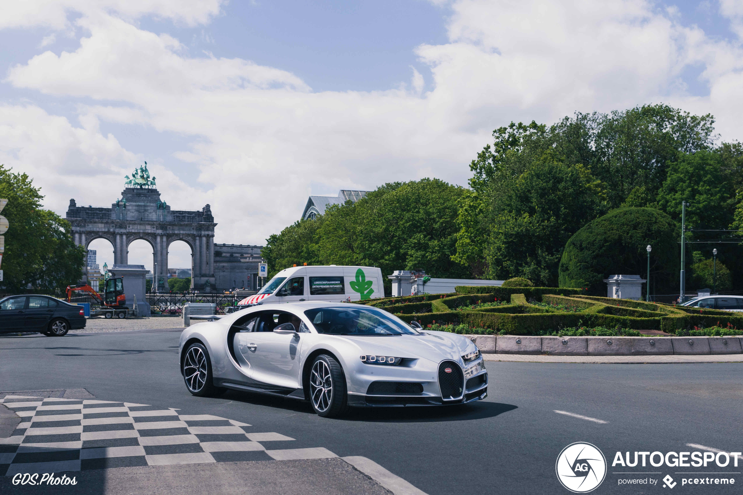 Bugatti Chiron rolt door Brussel