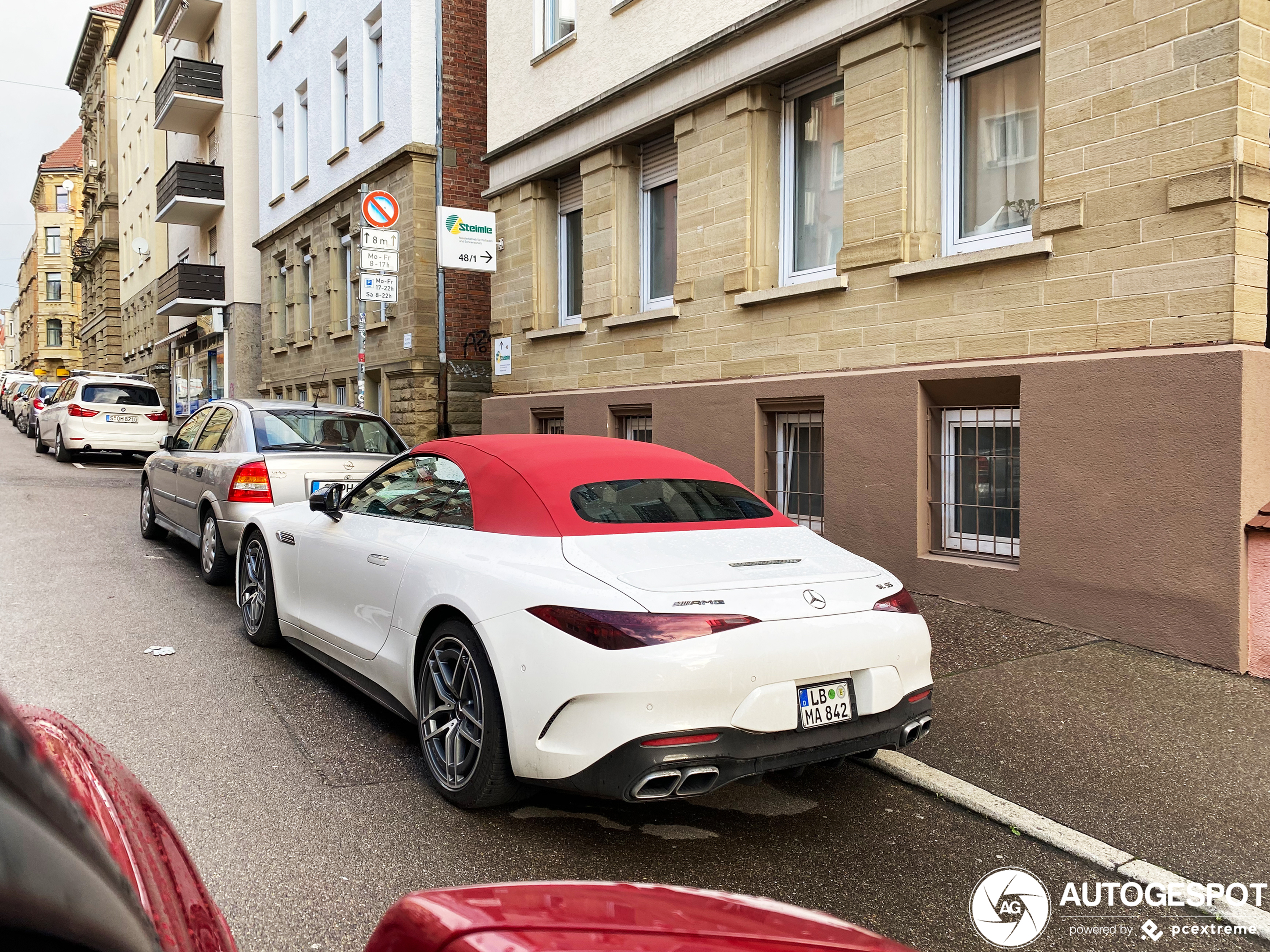 How does the new Mercedes-AMG SL 55 AMG look on the streets?