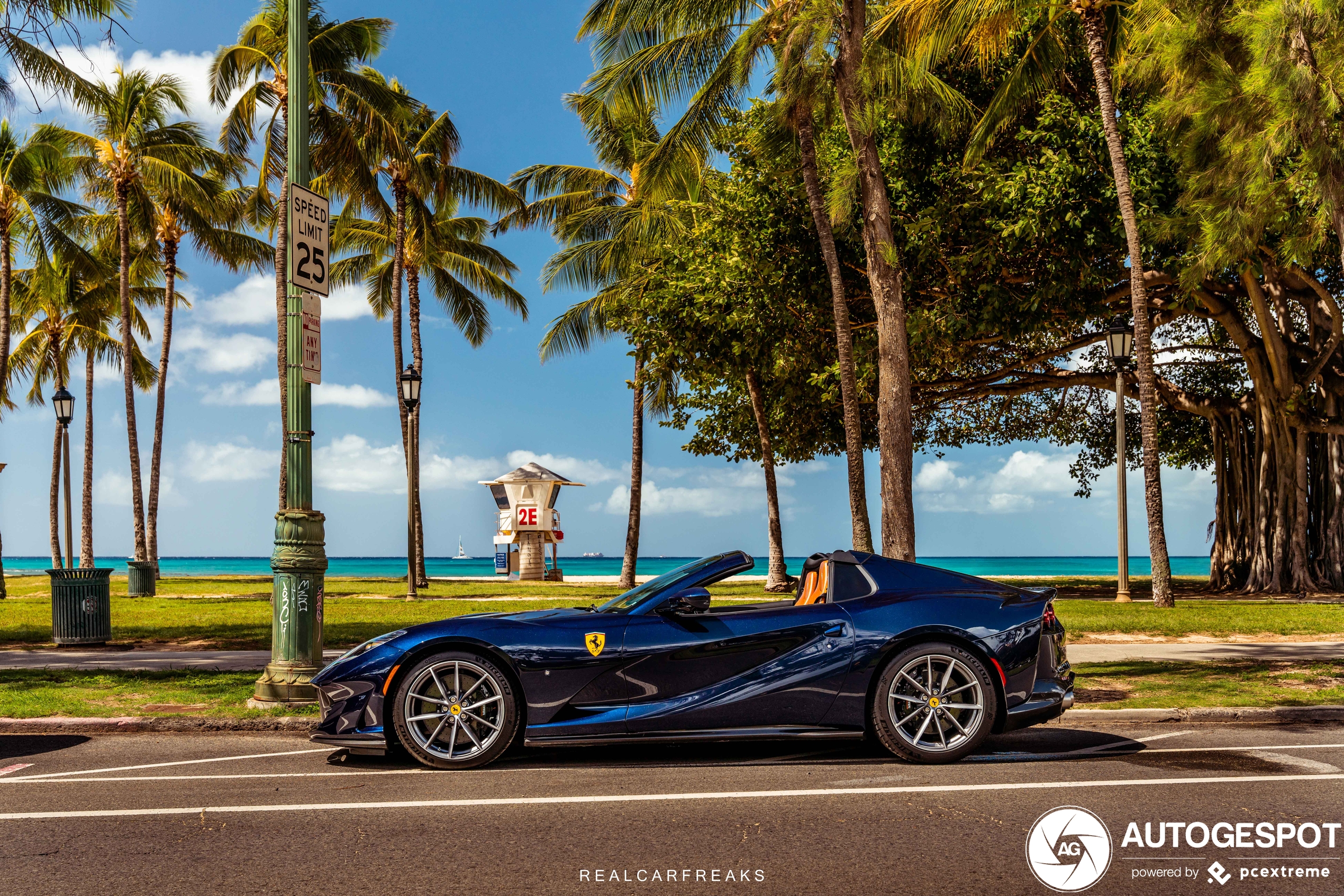 Ferrari 812 GTS op Hawaii is betoverend