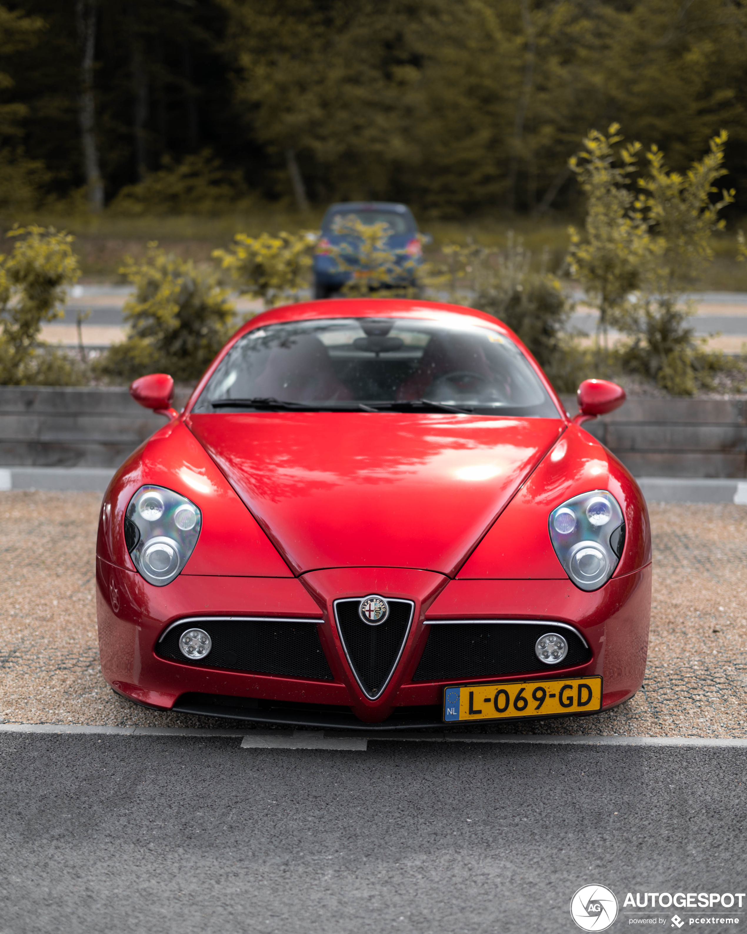 Prachtige Nederlandse Alfa Romeo 8C in Frankrijk