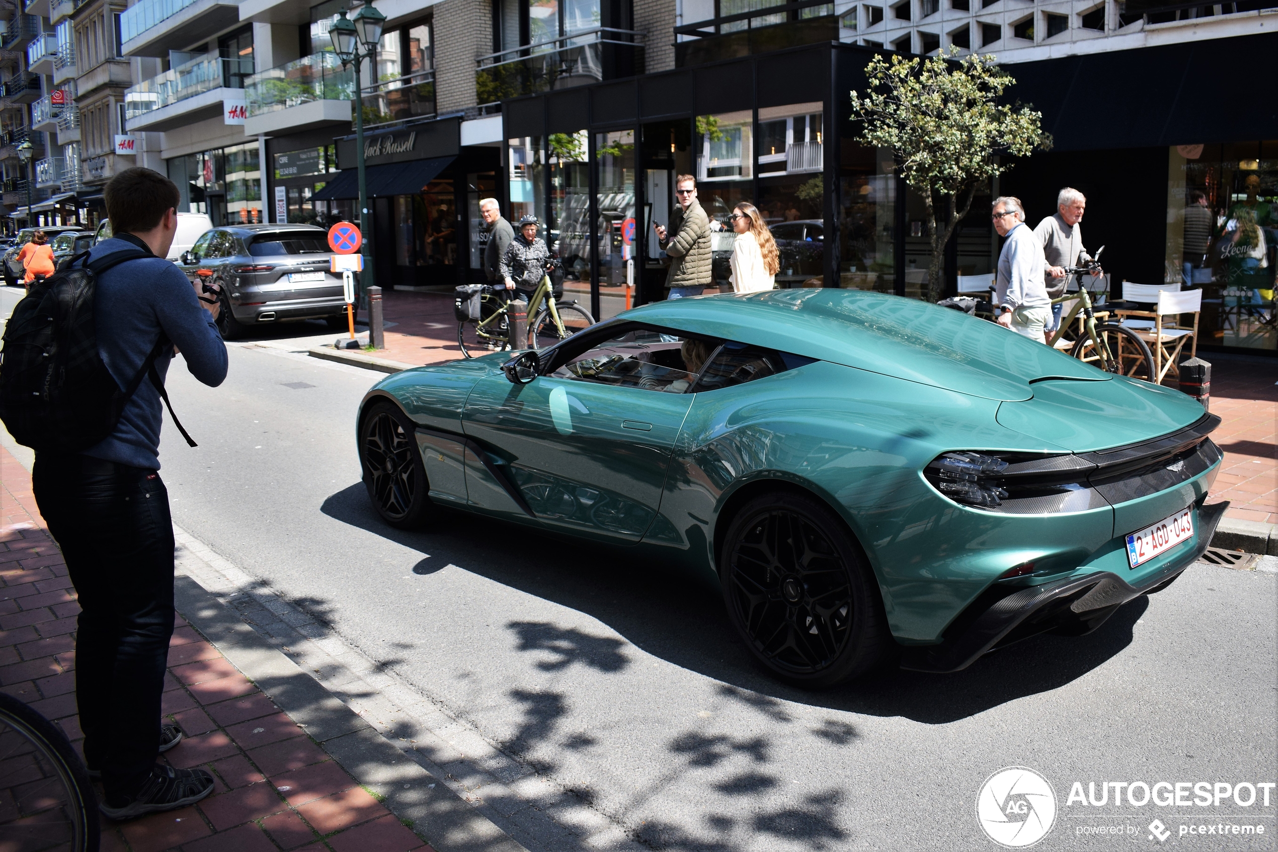 Extremely rare Aston Martin DBS GT Zagato shows up at Knokke-Heist.