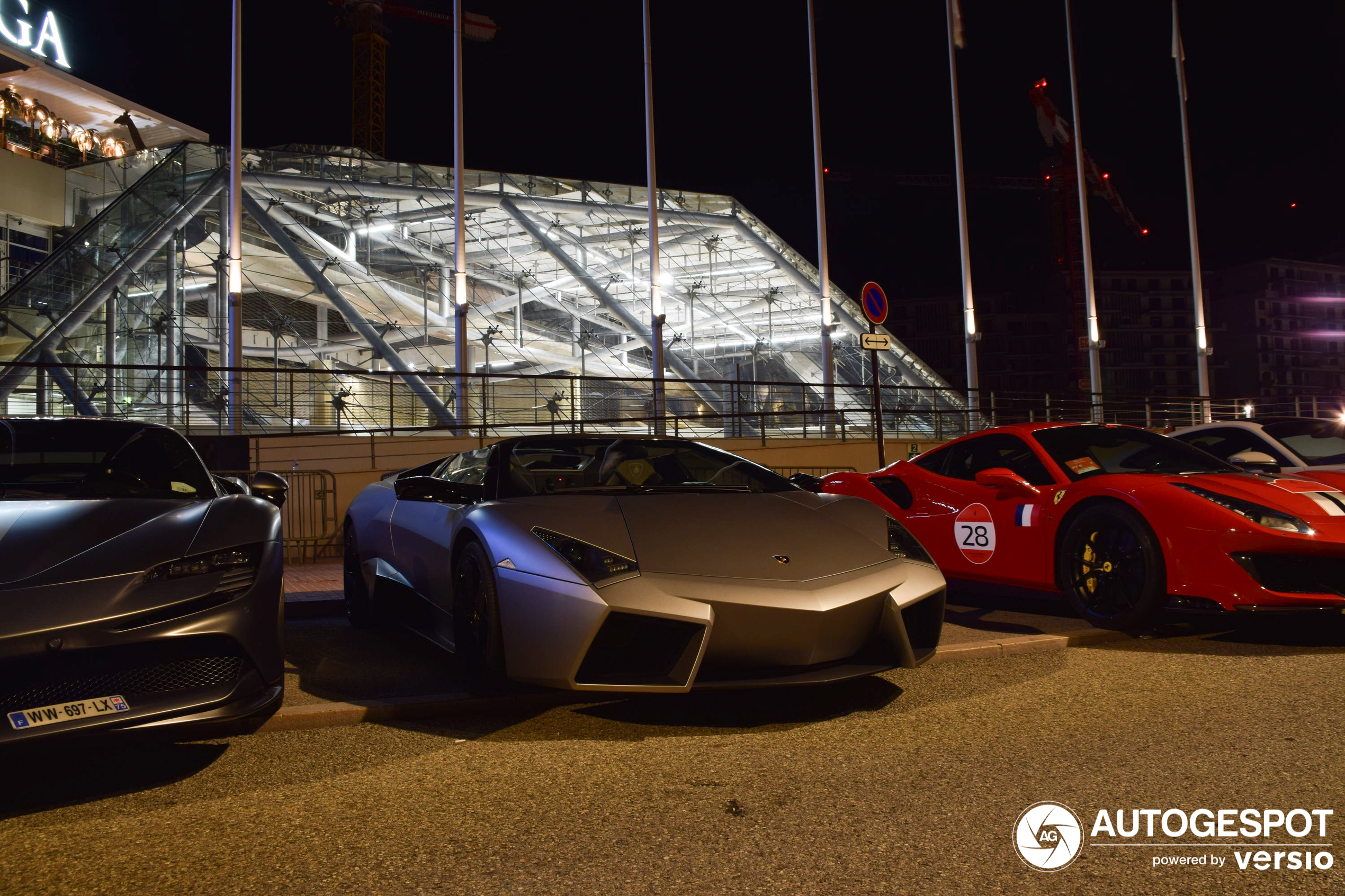 A Reventón Roadster graces Monaco's streets