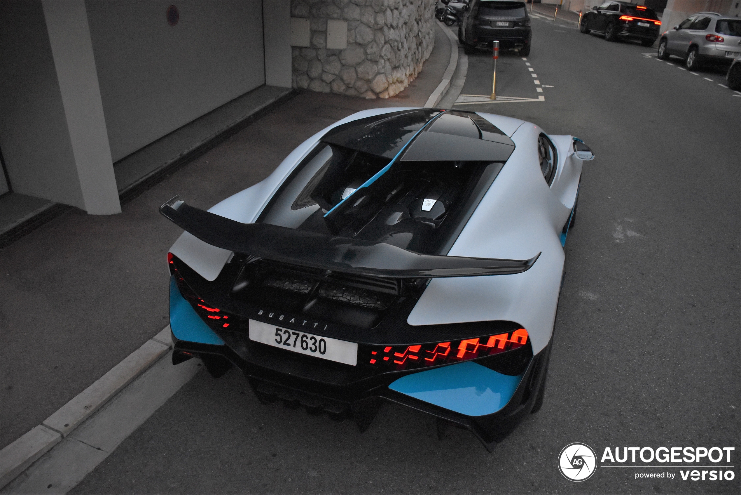 One Bugatti Divo, three different license plates