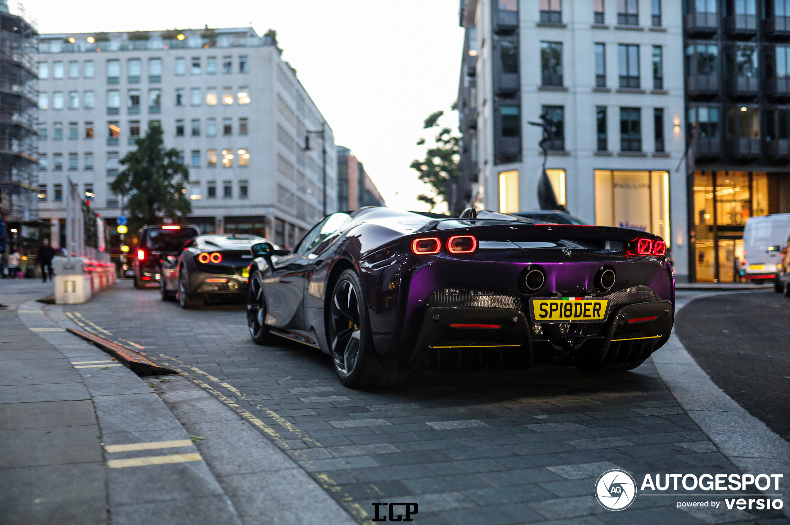 A Viola Hong Kong SF90 Spider shows up in London