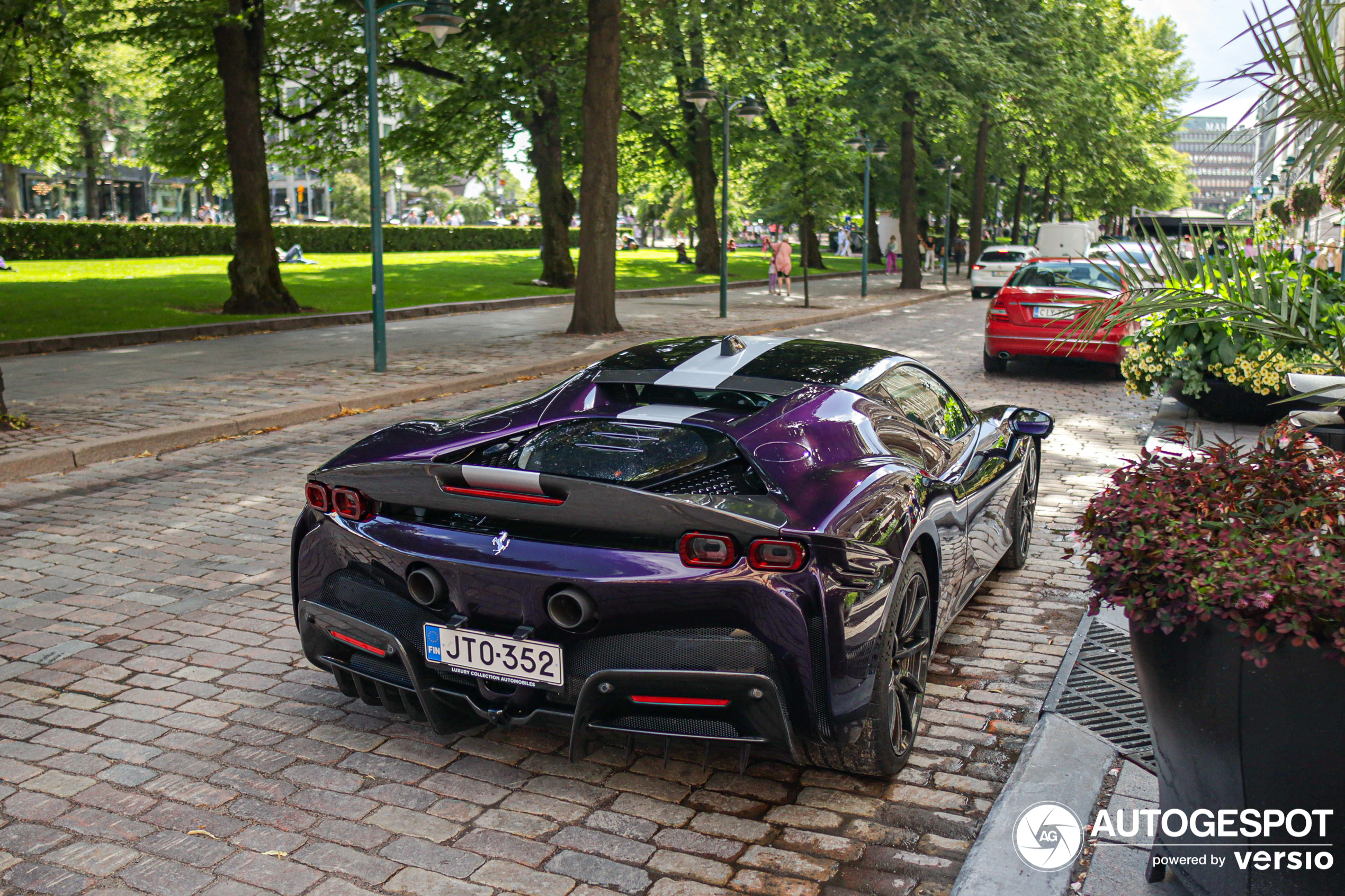 An exceptionally beautiful Ferrari sf90 in Helsinki