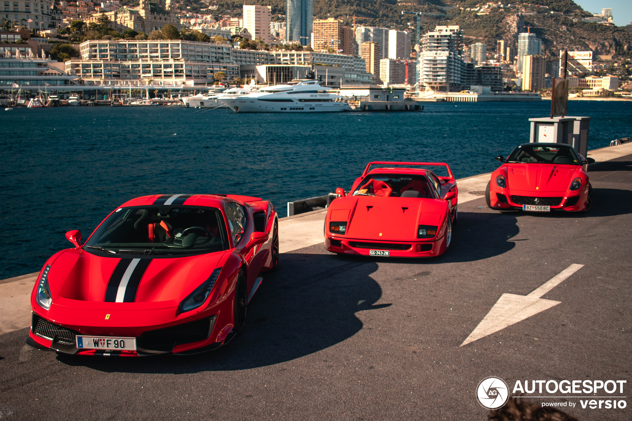 A stunning combo with four Ferraris in Monaco