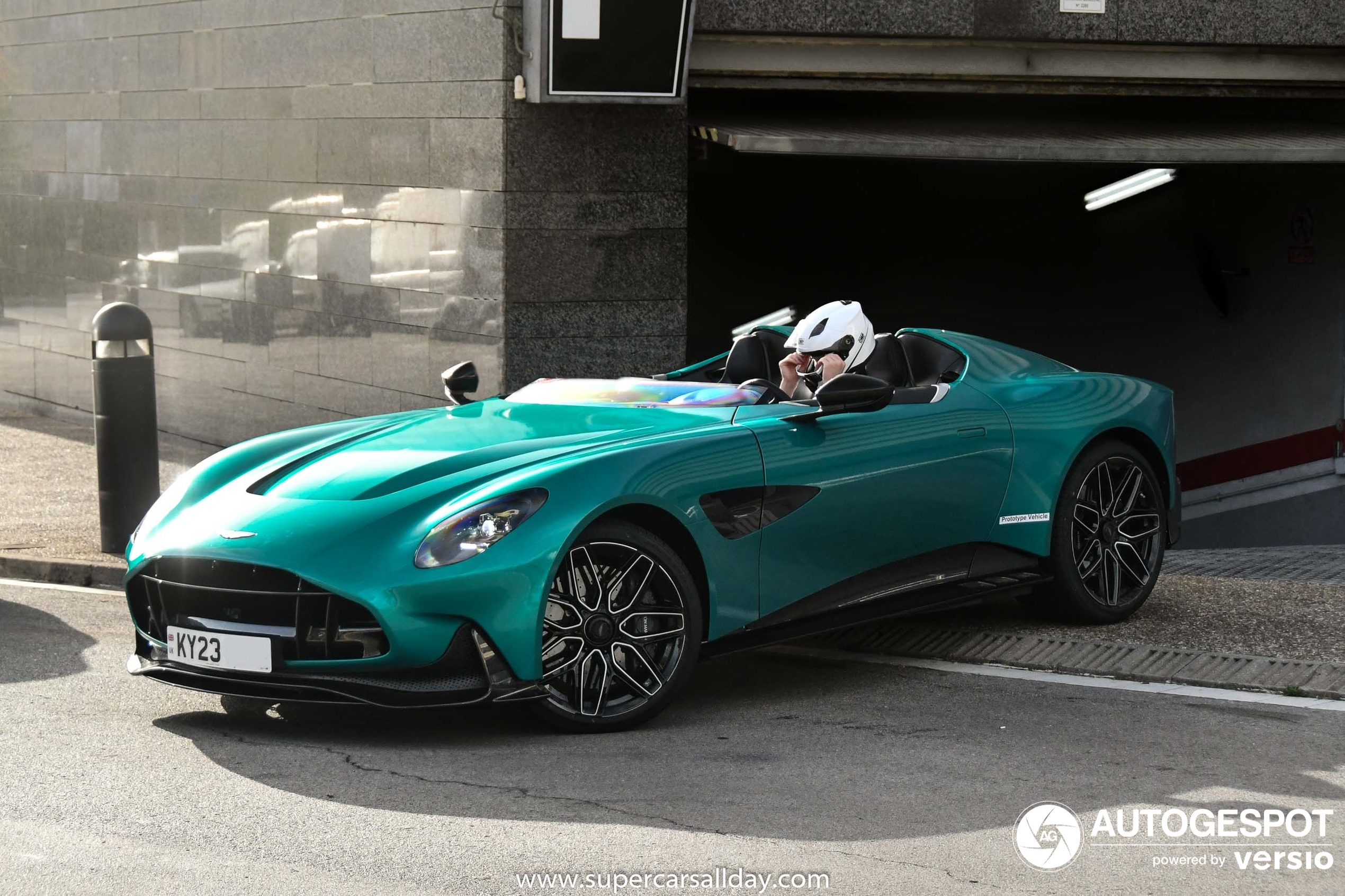 The very first Aston Martin DBR22 Shows up in Sitges, Spain