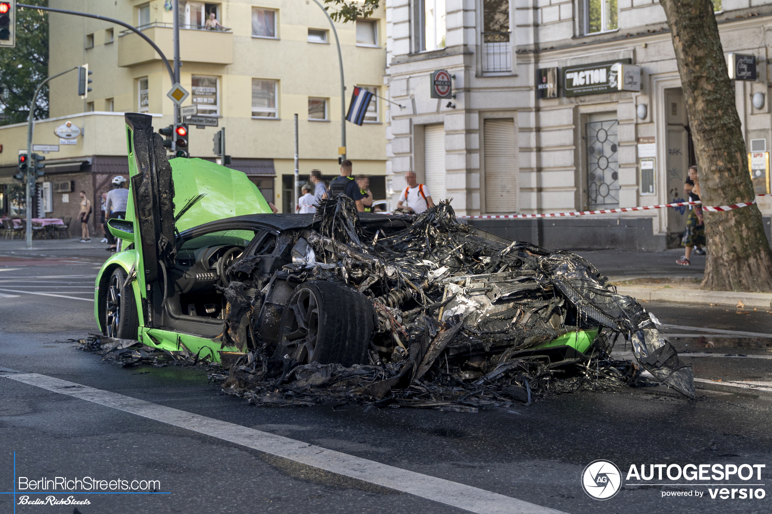 Lamborghini Aventador heeft het weekend niet overleefd