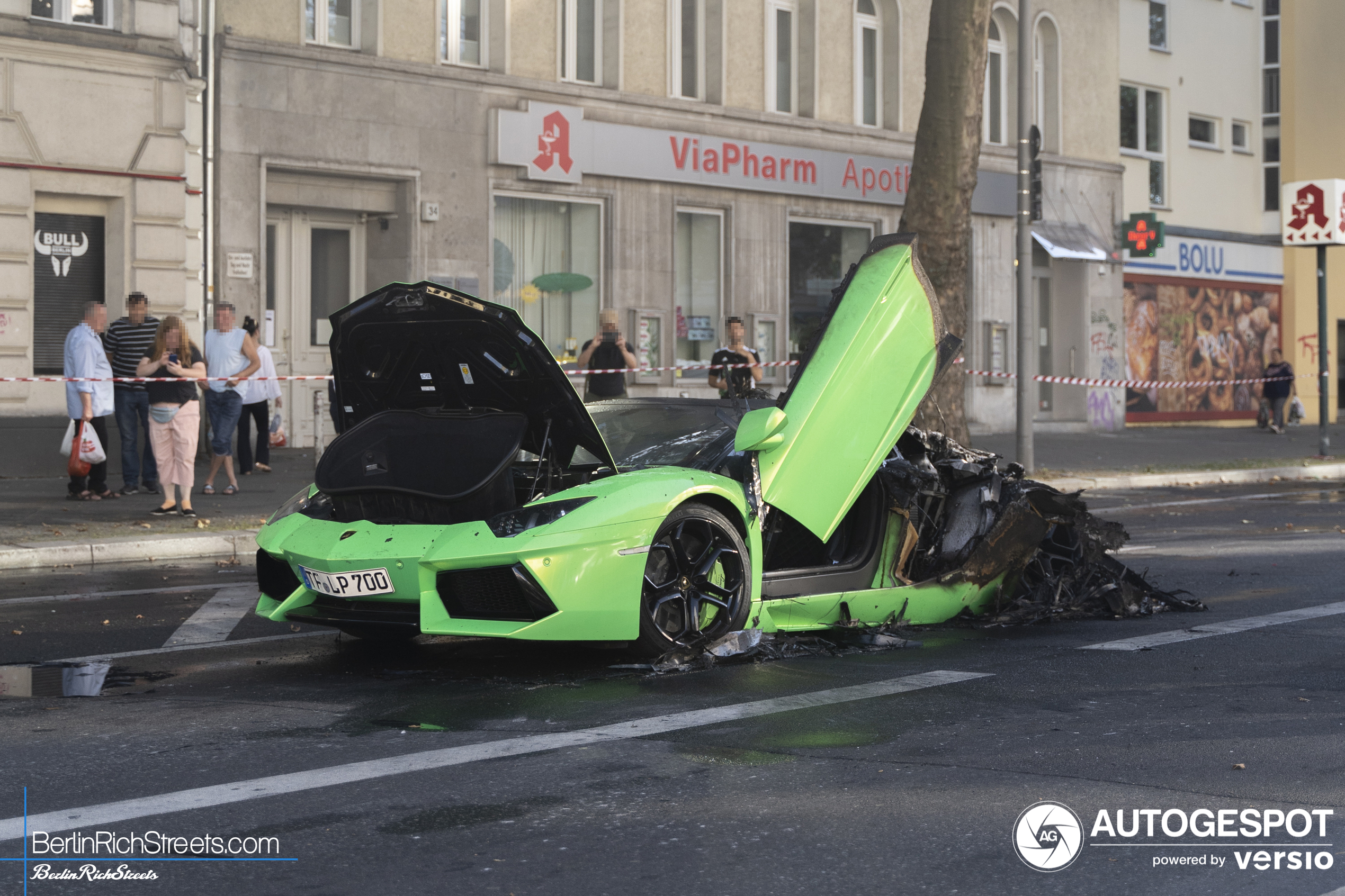 Lamborghini Aventador heeft het weekend niet overleefd