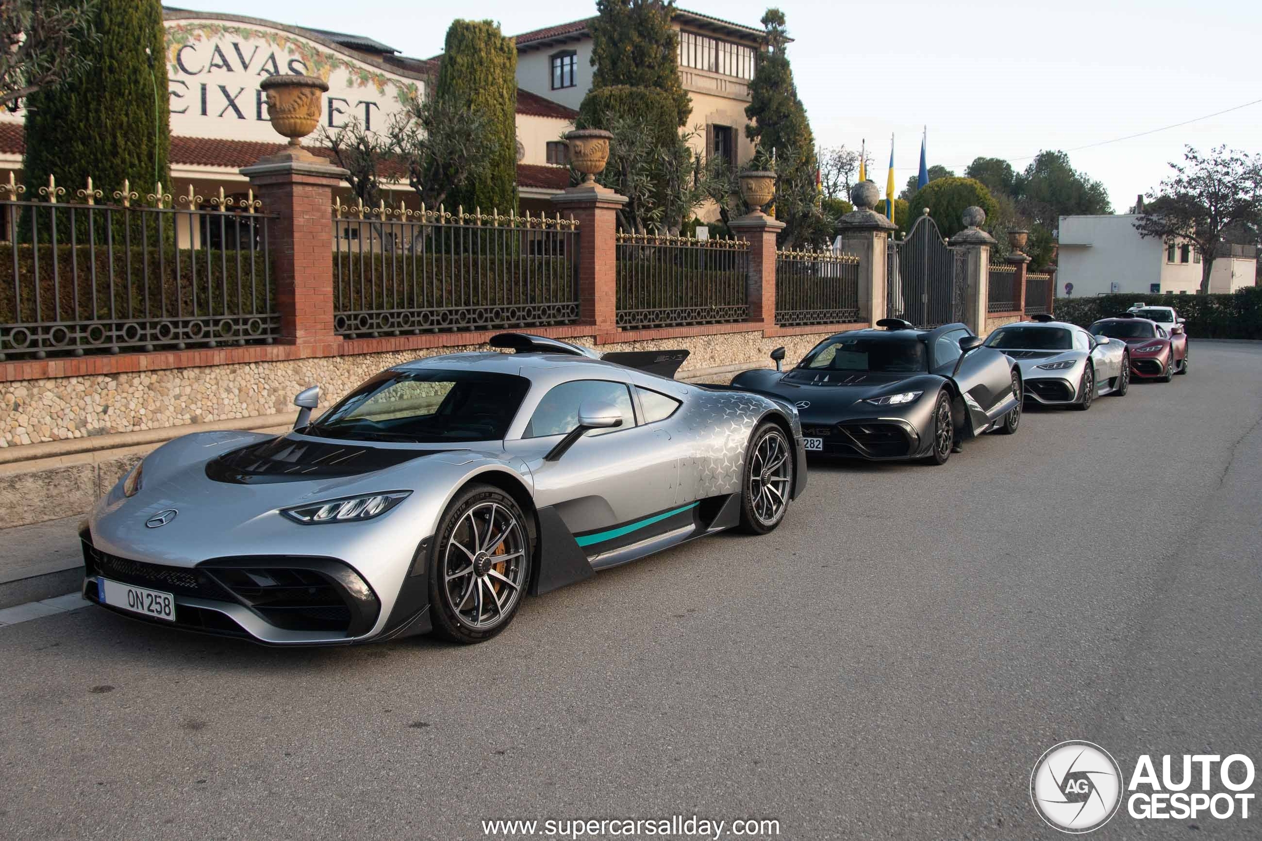 A lineup of AMG One