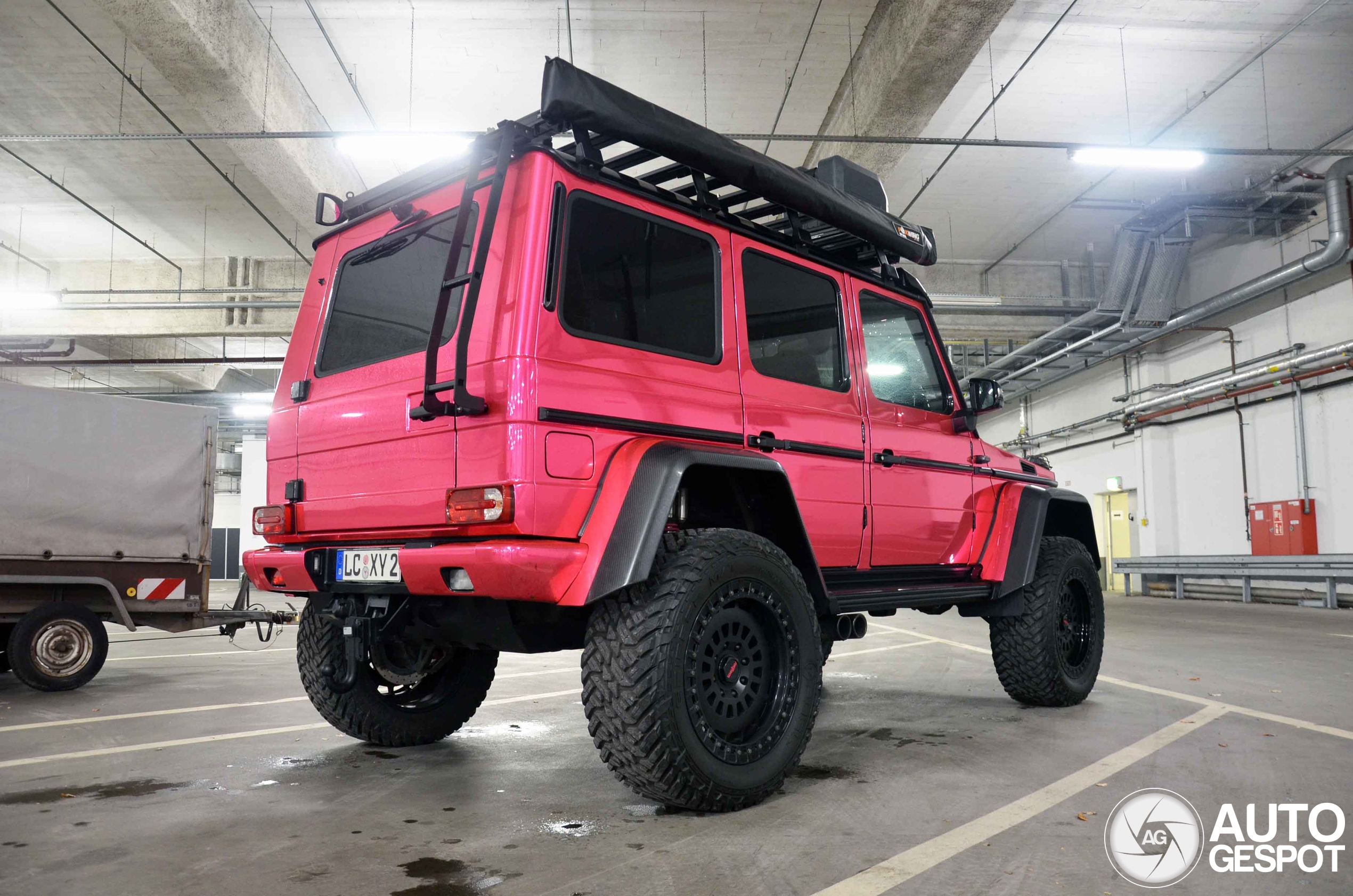 Only a pink 6x6 would be more conspicuous.