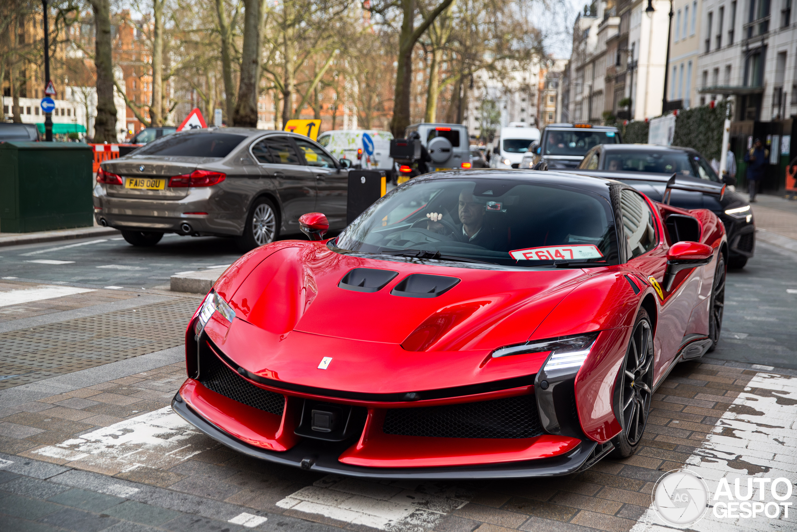 The first Ferrari SF90 XX Stradale is revealed in London