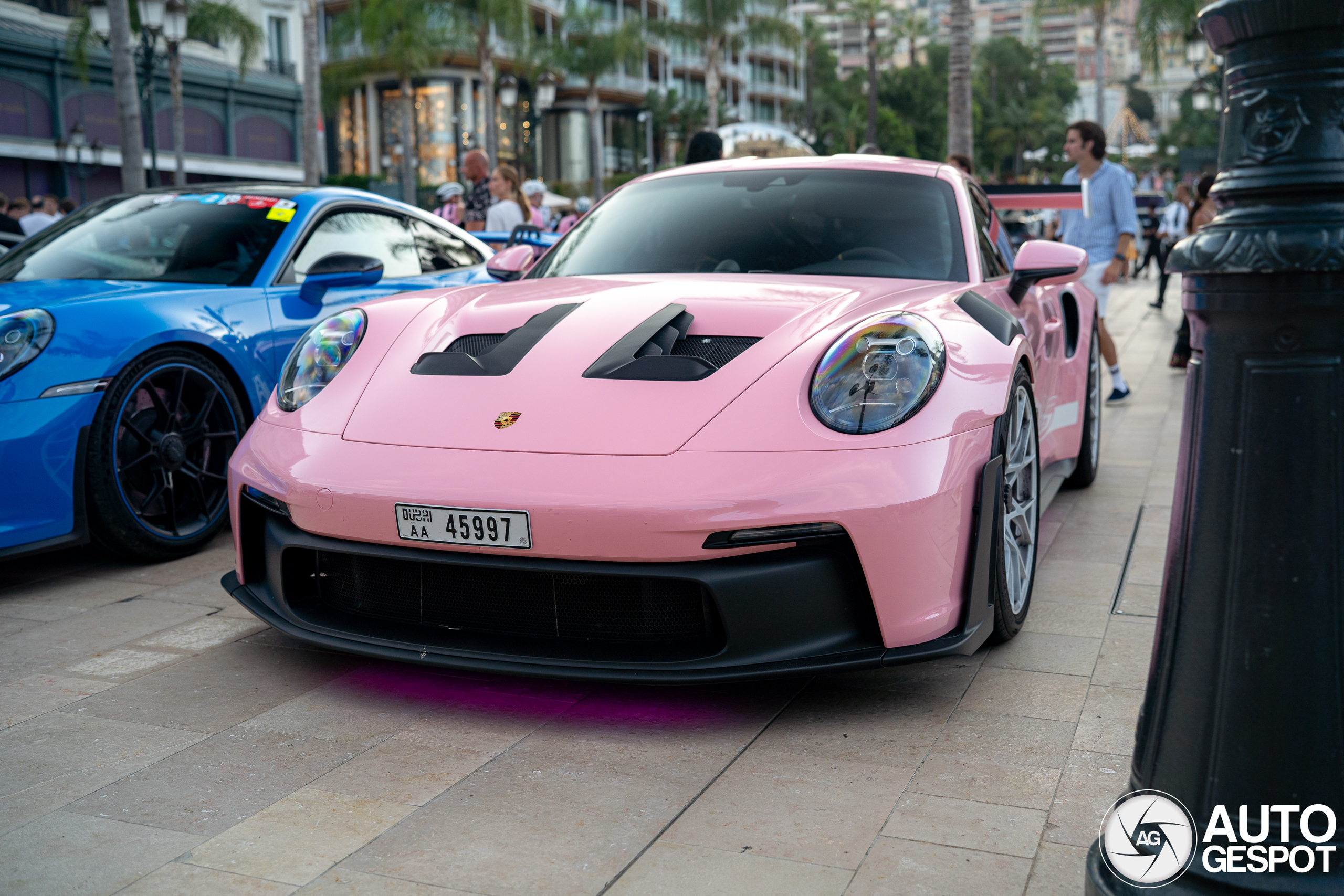 Pink Porsche 992 GT3 RS turns heads in Monaco