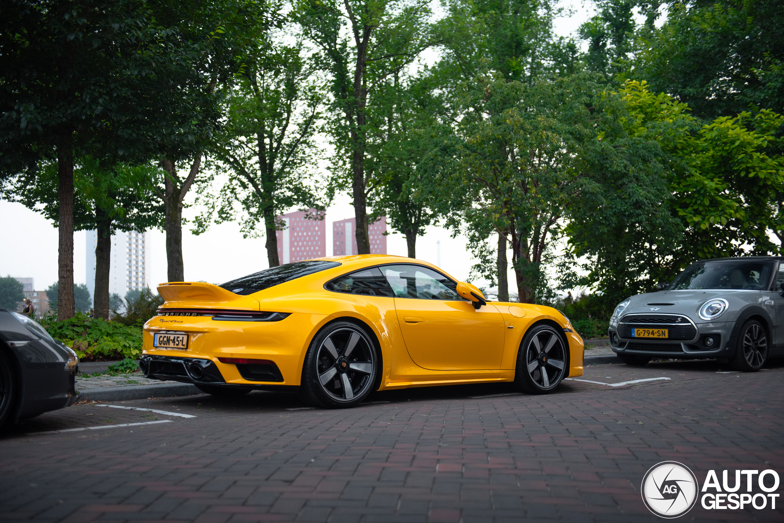 The striking yellow Porsche 992 Sport Classic