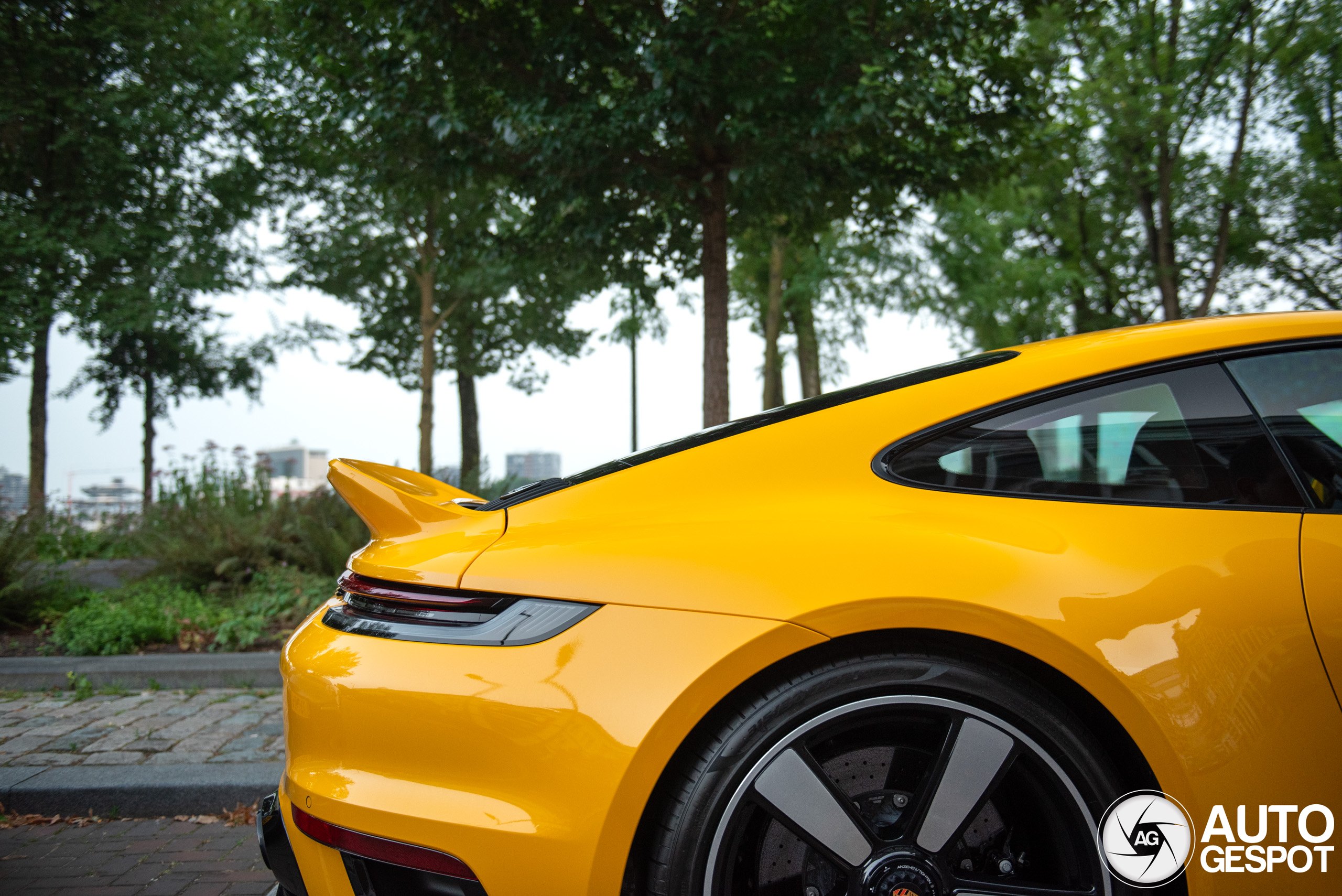 The striking yellow Porsche 992 Sport Classic