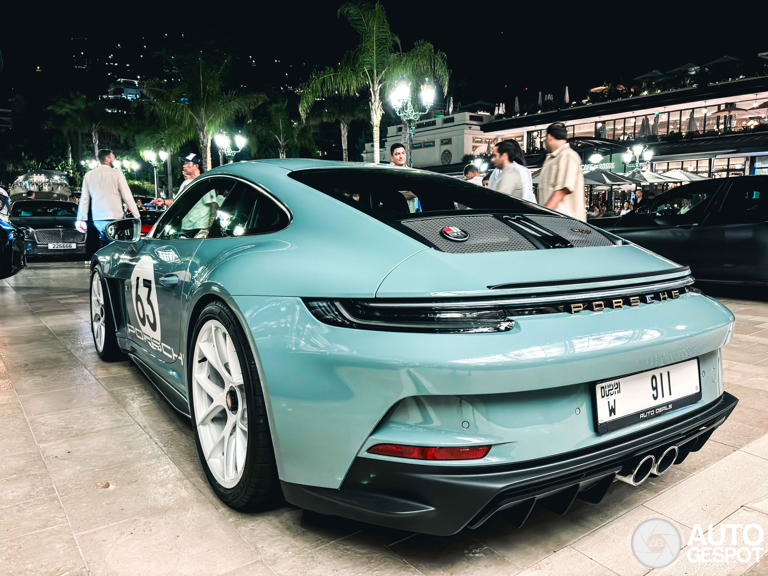 Porsche 992 S/T from Dubai with a matching license plate