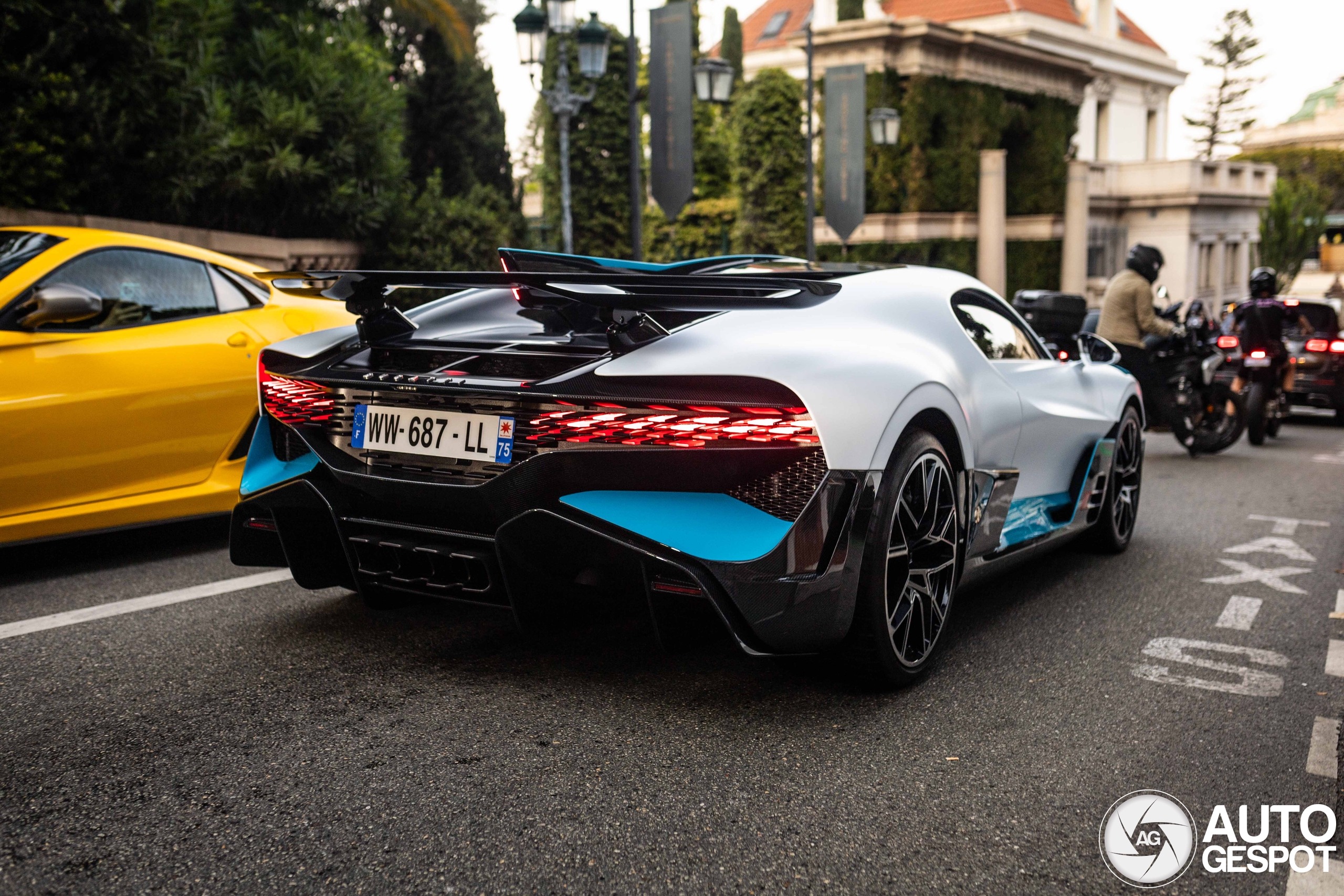 One Bugatti Divo, three different license plates