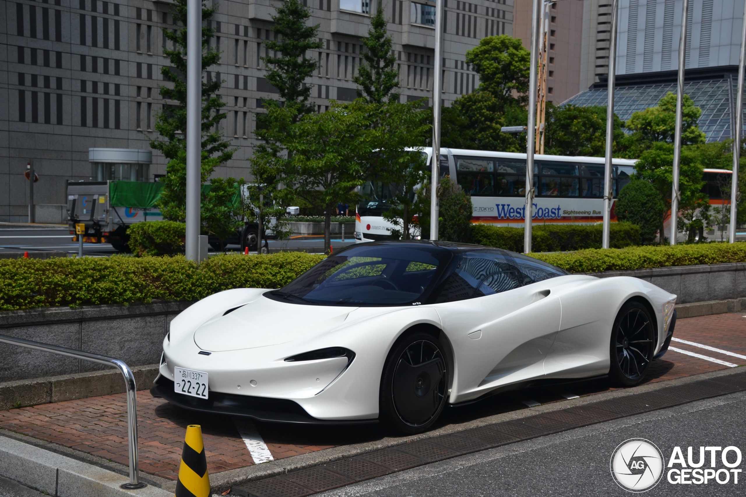 Rare find in Tokyo: A white McLaren Speedtail