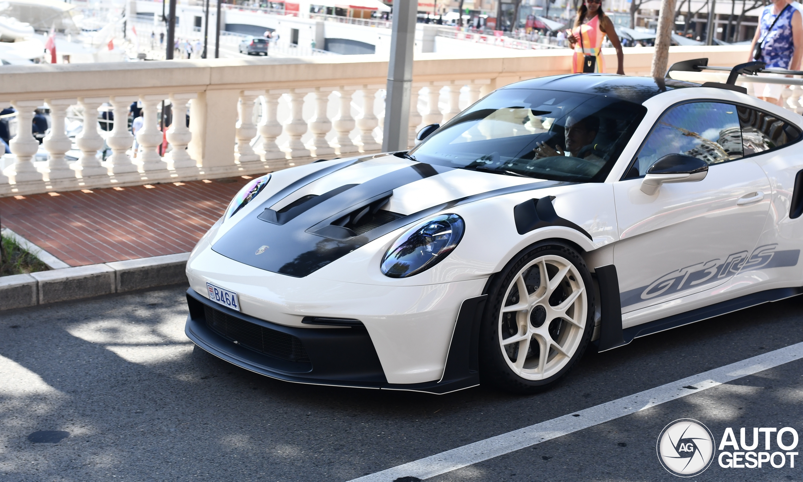 Nico Hülkenberg spotted in white Porsche 992 GT3 RS in Monaco