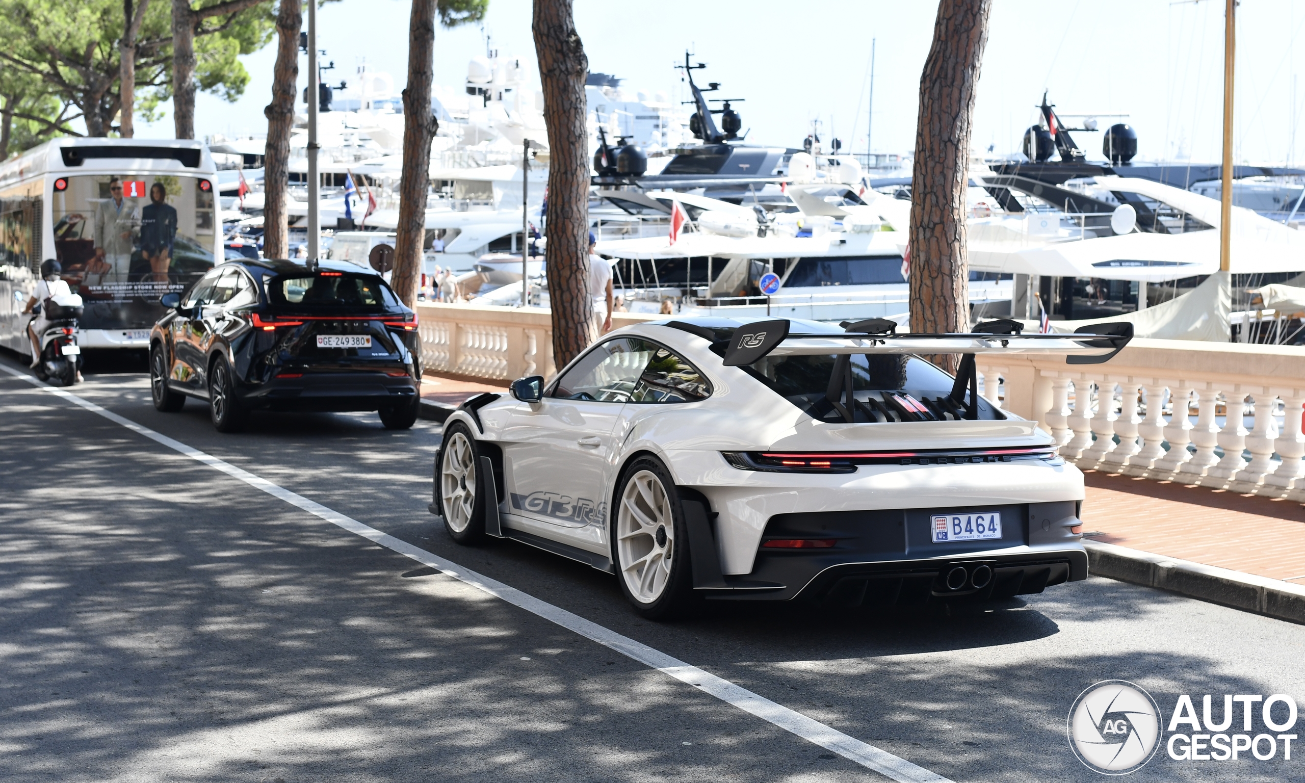 Nico Hülkenberg spotted in white Porsche 992 GT3 RS in Monaco