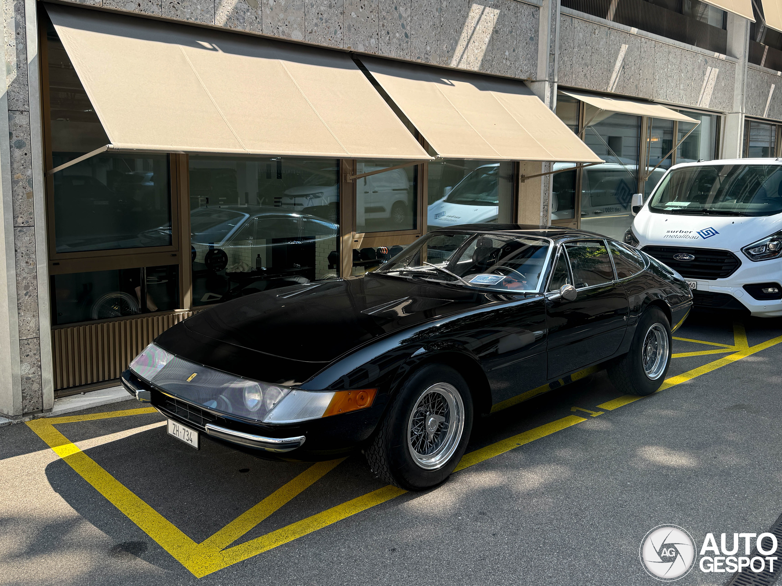 Hidden gem in Zurich: Gloss black Ferrari 365 GTB/4 Daytona