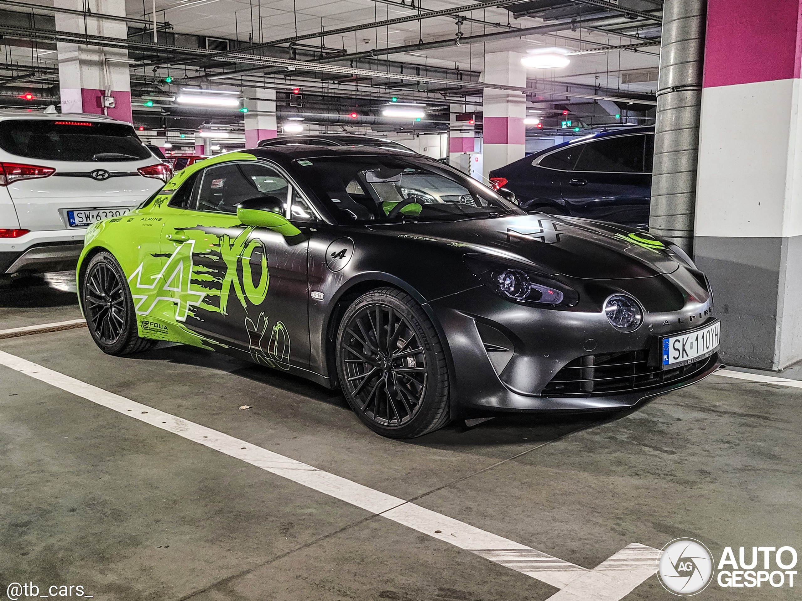 Zo zien we de Alpine A110 niet vaak