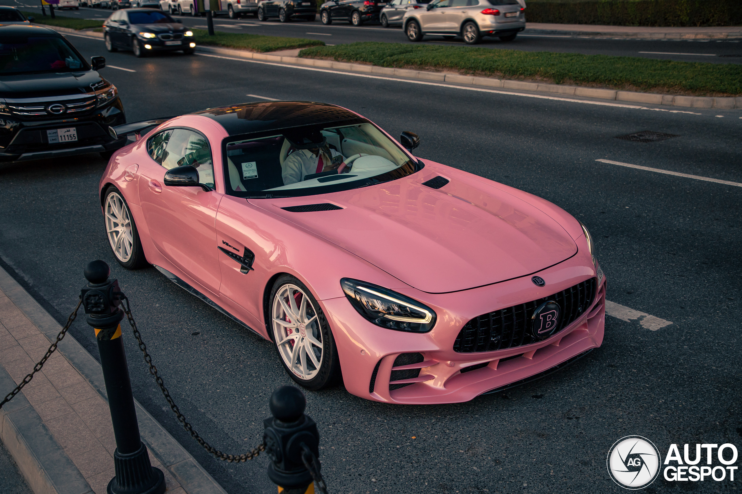 Pink mercedes amg on sale