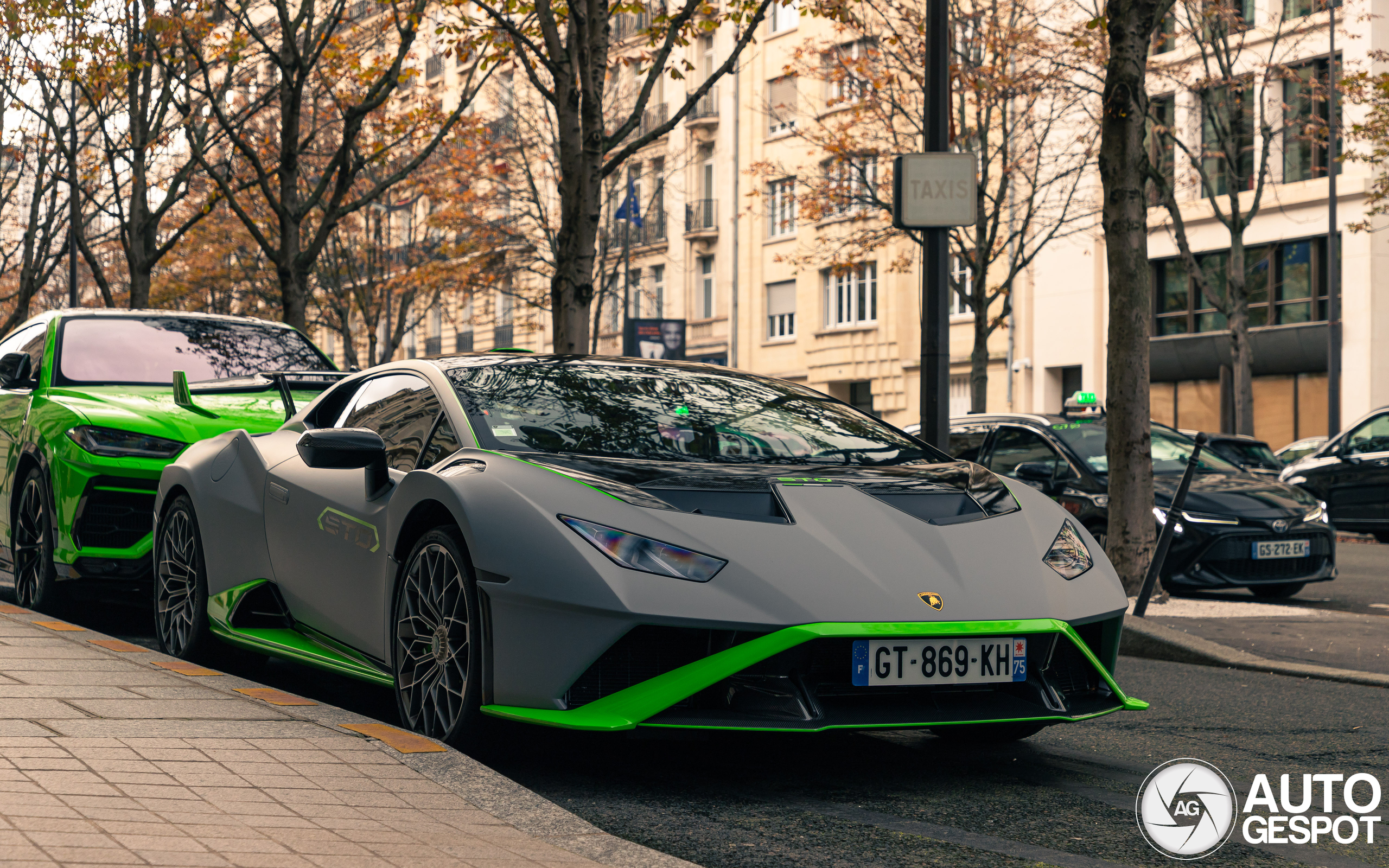 Lamborghini Huracán STO gespot in Parijs