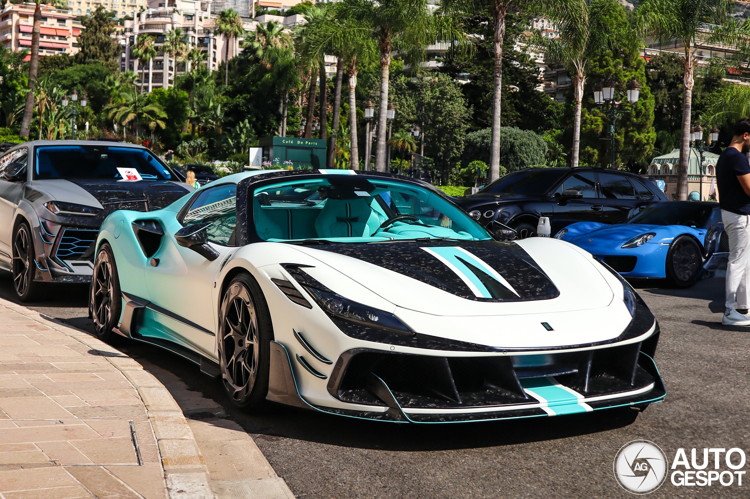 Ferrari F8 Spider Mansory F8XX Tempesta Turchese