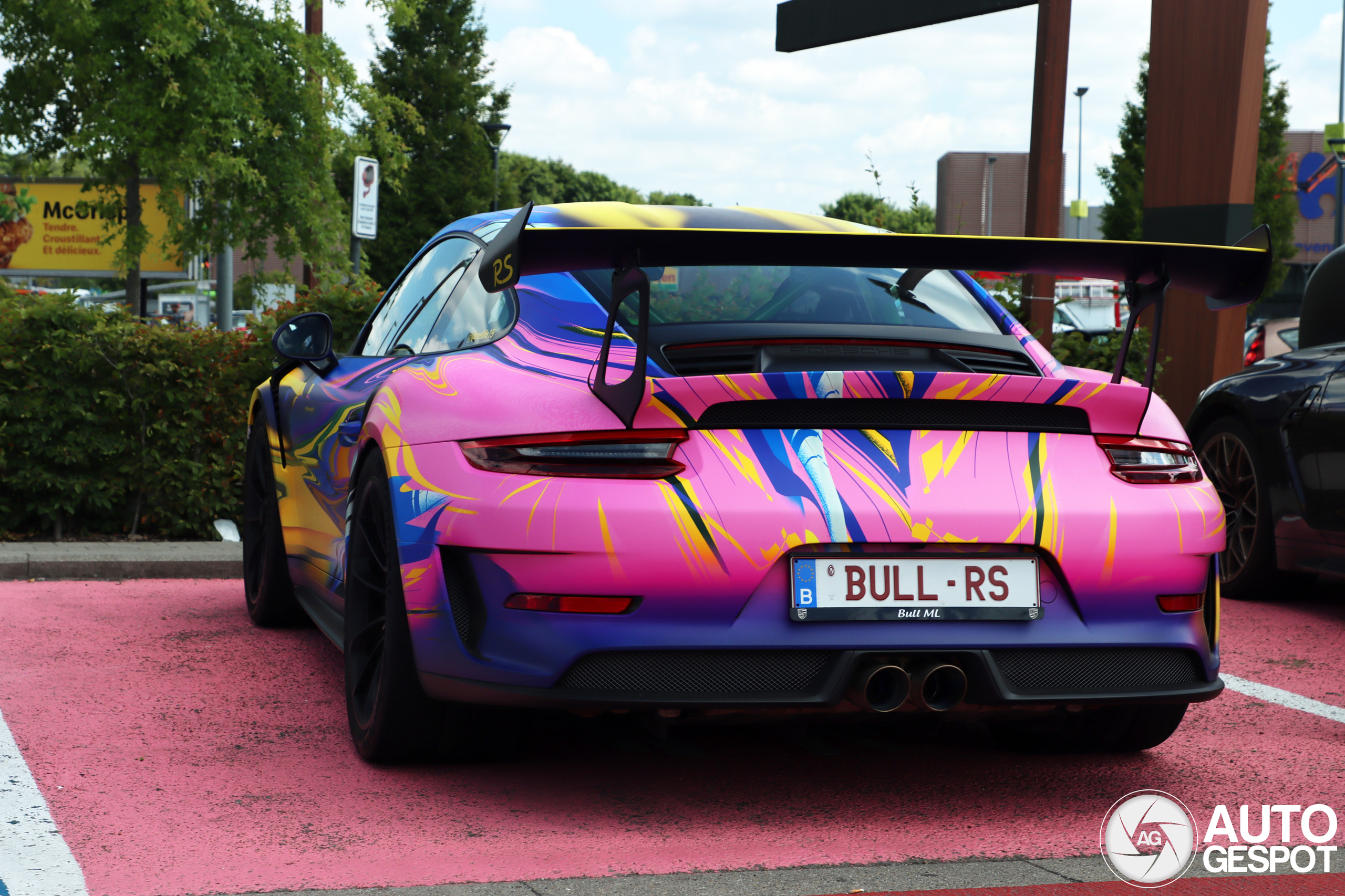 Porsche 991 GT3 RS MkII gespot in Waterloo met een bijzondere wrap
