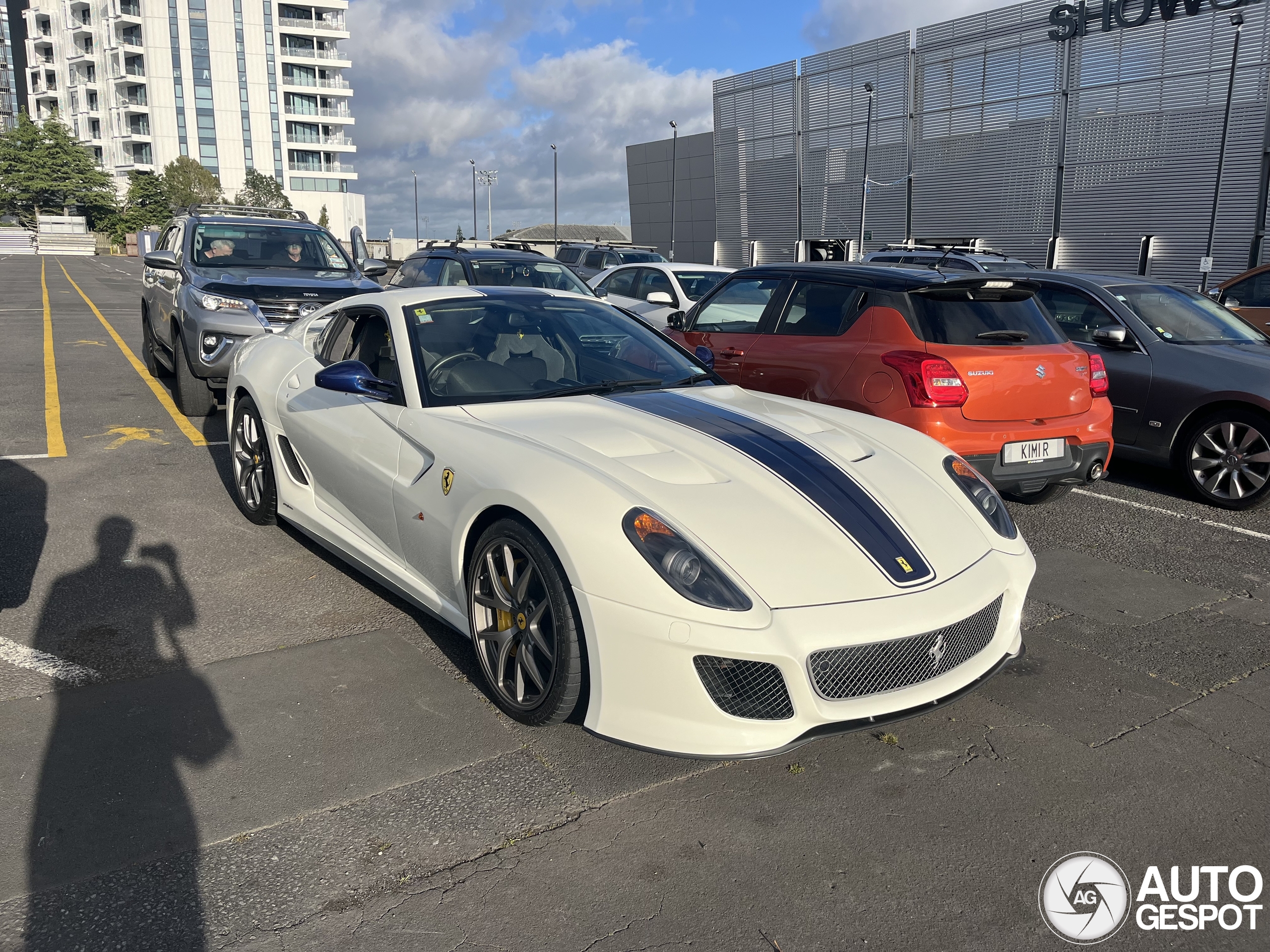A stunning white Ferrari 599 GTO spotted